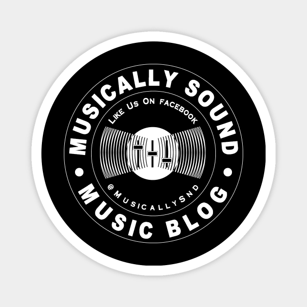 Musically Sound Music Blog - White Magnet by J. Rufus T-Shirtery